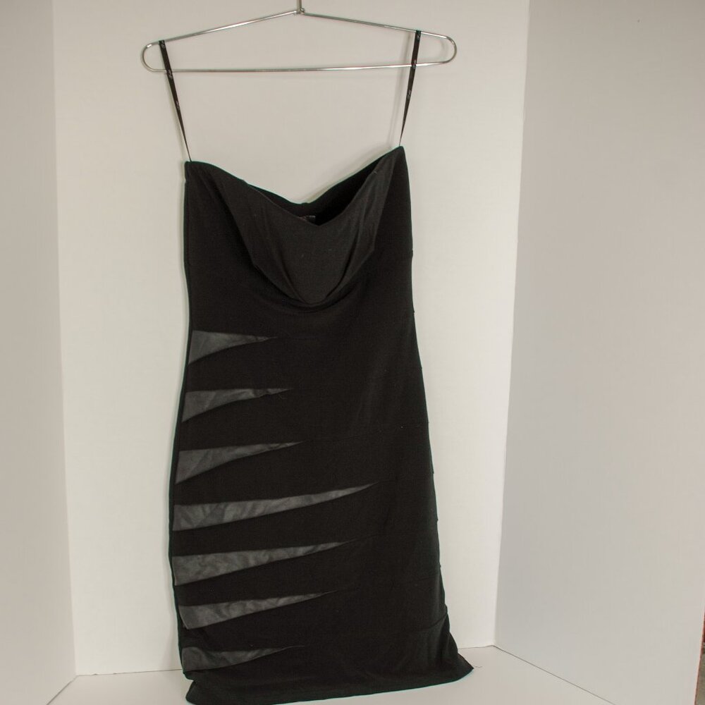 Black Strapless Mini Dress